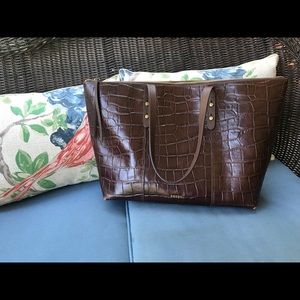 FOSSIL authentic leather tote bag